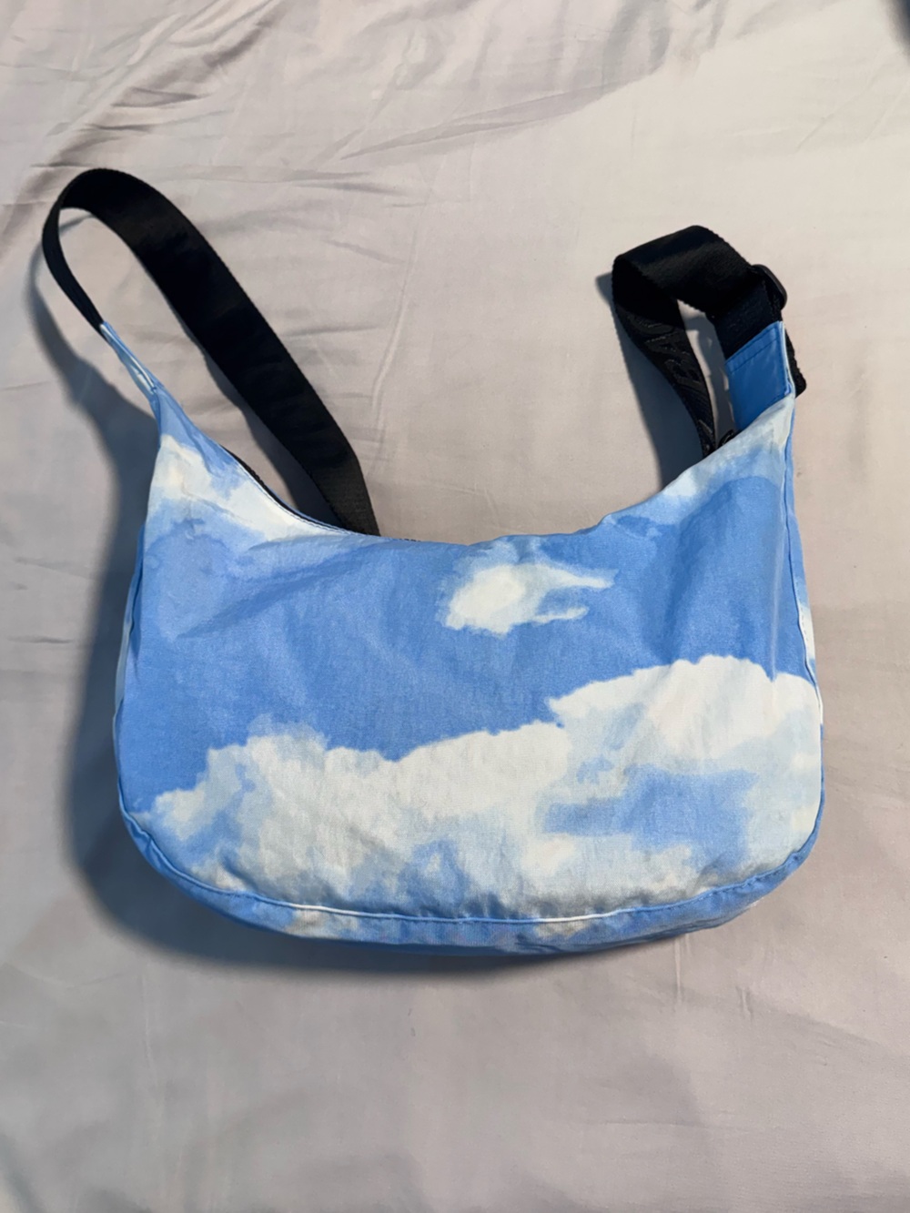 Baggu Clouds Medium Nylon Crescent Bag